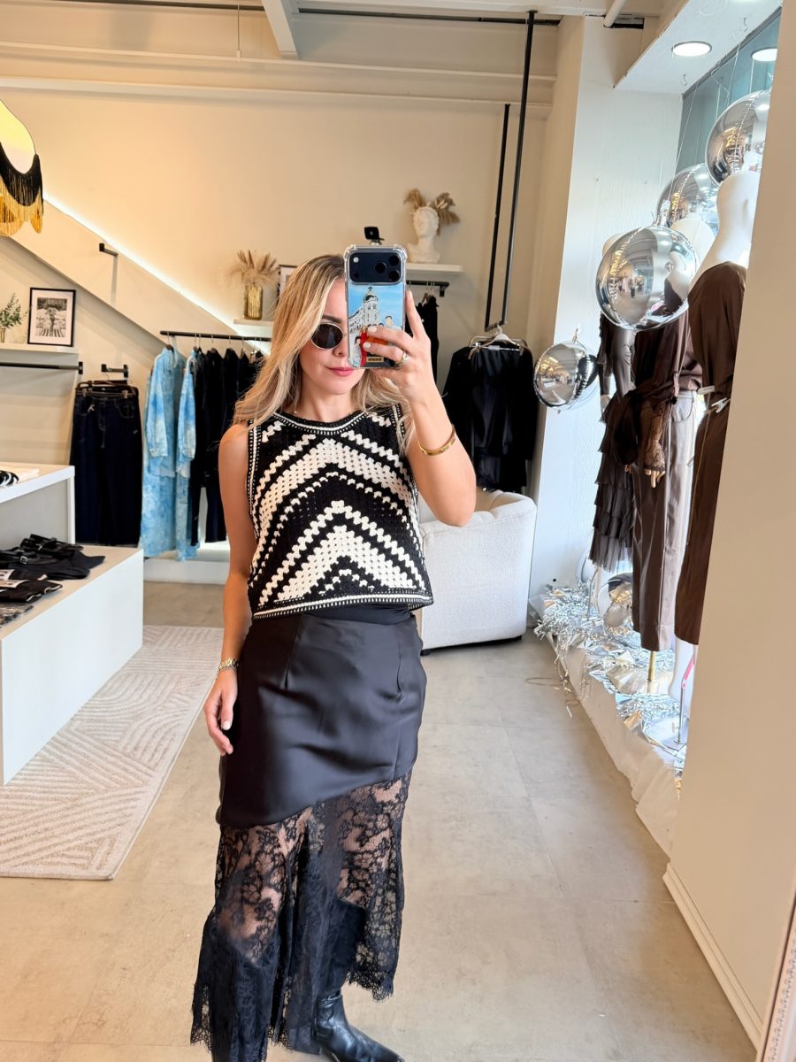 BLUSA TEJIDA BLACK WHITE - Imagen 4