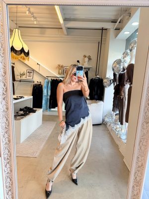 BLUSA STRAPLESS BLACK WHITE