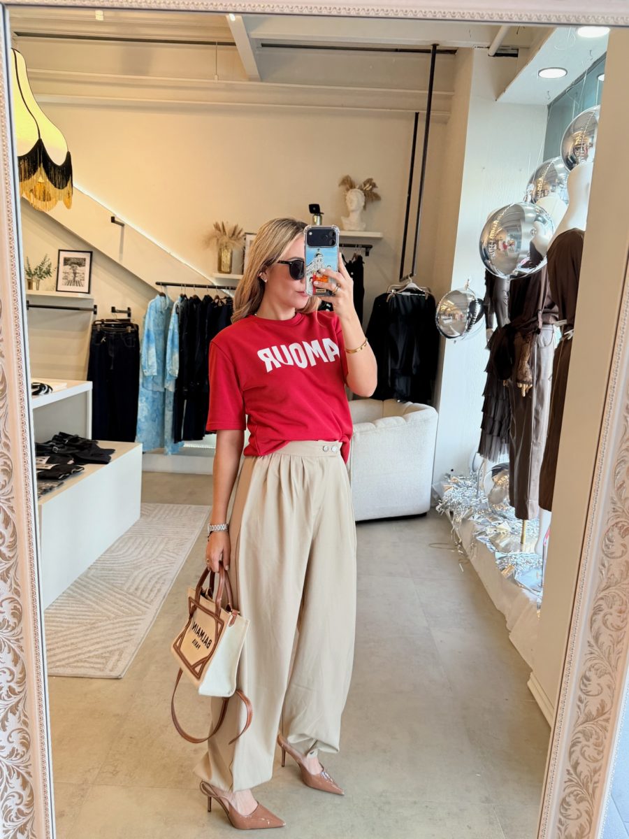 PANTALÓN GLOBO BEIGE