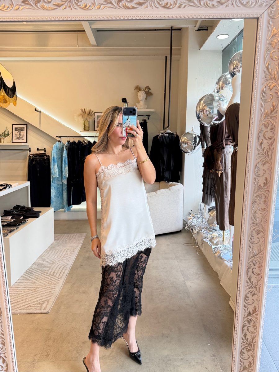 BLUSA ENCAJE SATIN SILVER - Imagen 2