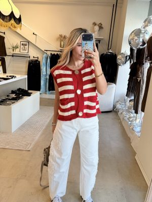 BLUSA CHALECO TEJIDO RED