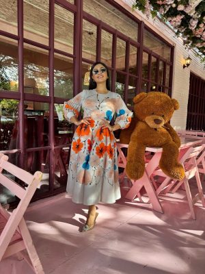 VESTIDO ESPAÑOL PLISADO FLORAL