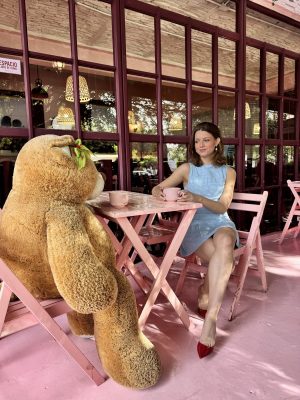 VESTIDO CUADROS VICHY BLUE