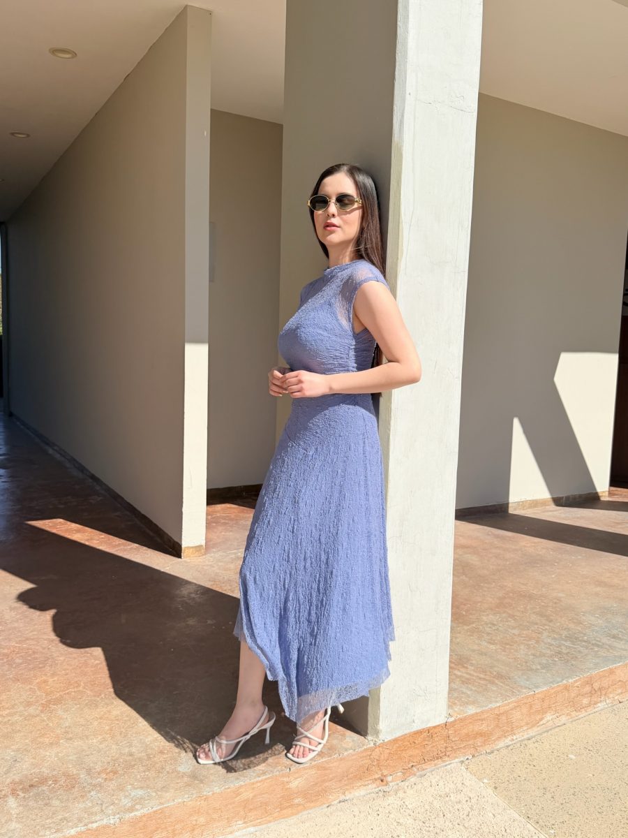 VESTIDO BLUE ENCAJE - Imagen 2