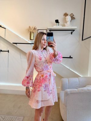 VESTIDO CORTO FLORAL PINK