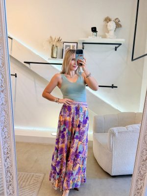 FALDA HINDÚ MORADA ORANGE