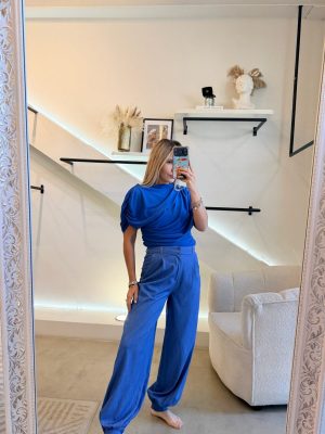 PANTALÓN GLOBO DENIM BLUE