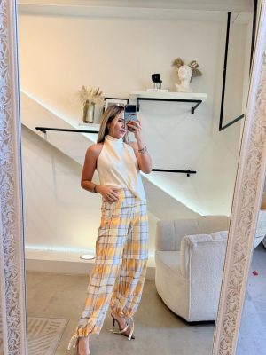 PANTALÓN TREND YELLOW CUADRO