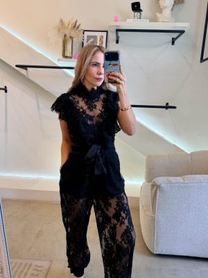 CONJUNTO ENCAJE BLACK TRASLÚCIDO