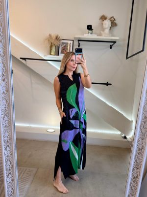 VESTIDO ESPAÑOL BLACK FLOR