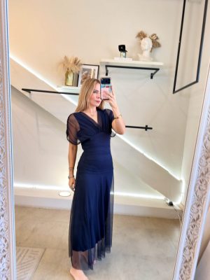 VESTIDO ESPAÑOL MESH AZUL