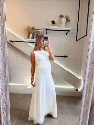 CONJUNTO PUNTO ESPAÑOL CREAM