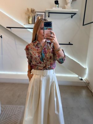 FALDA CREAM CINTURON