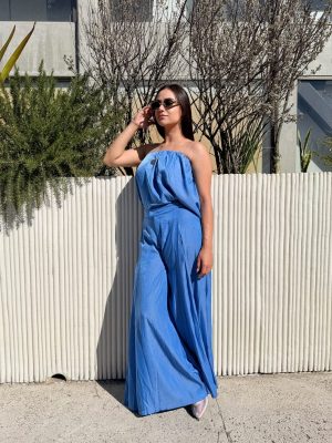 CONJUNTO STRAPLESS BLUE