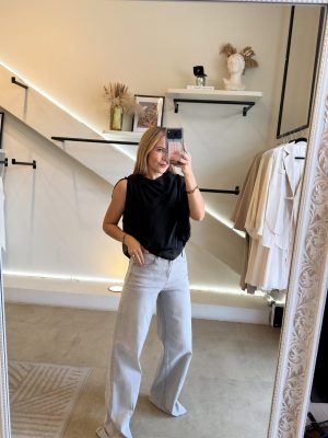 JEANS GREY PALAZZO