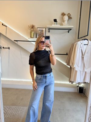 BLUSA CAPA MESH BLACK