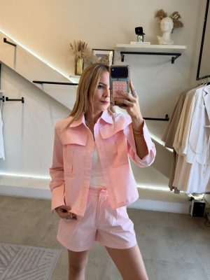 CONJUNTO POPELINA SHORT PINK