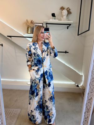 CONJUNTO ESPAÑOL BLAZER FLORES