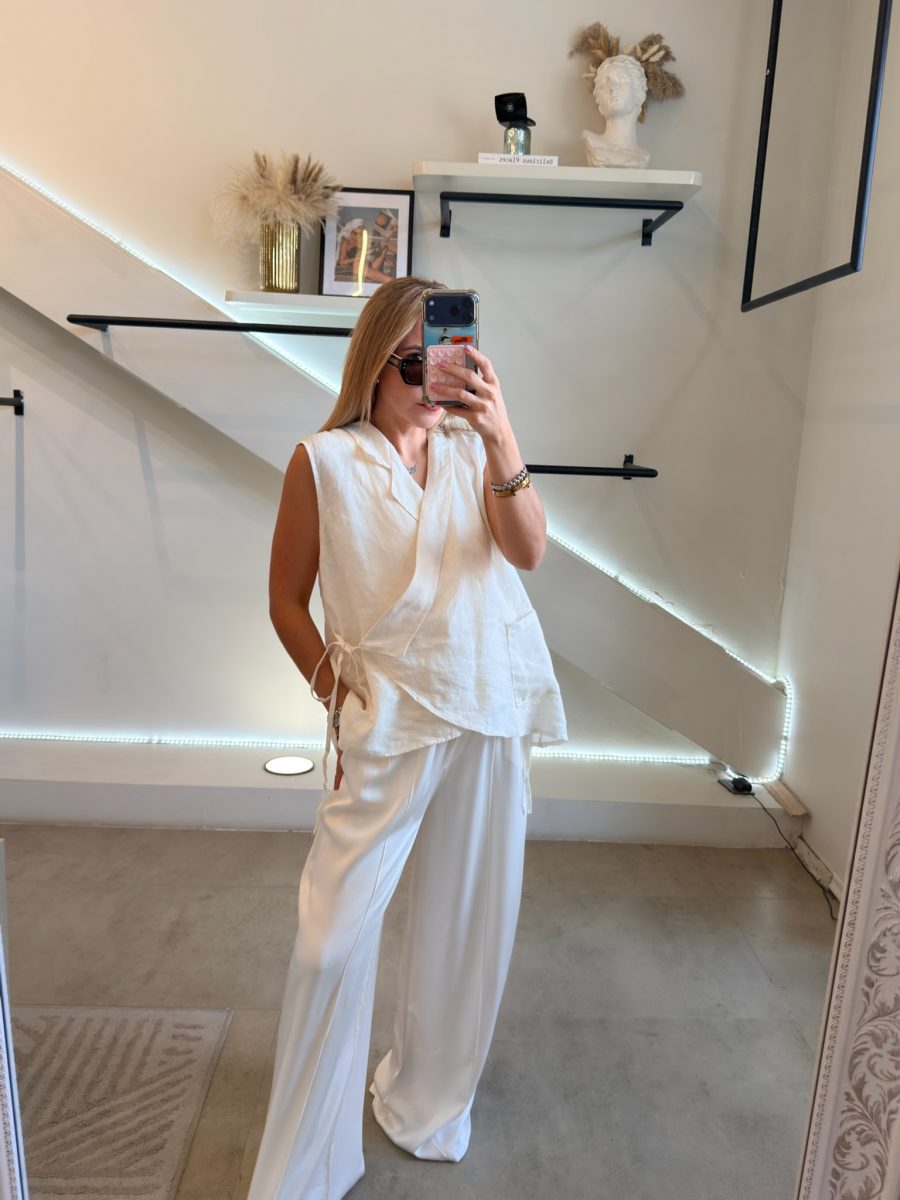 PANTALÓN BASIC SATIN IVORY - Imagen 4