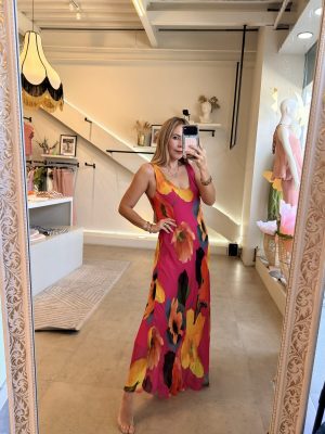 VESTIDO PINK PRIMAVERA SEDA