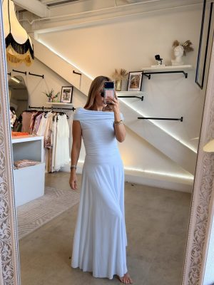 VESTIDO LARGO MESH BLUE