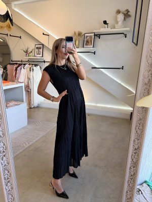 VESTIDO ESPAÑOL PLISADO BLACK