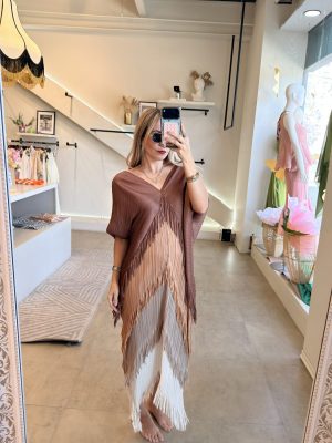 VESTIDO ESPAÑOL BROWN FLECOS