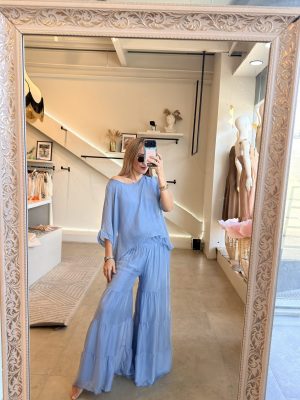 CONJUNTO PANTALÓN SILK BLUE