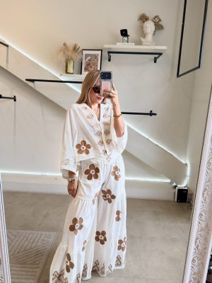 CONJUNTO HINDÚ IVORY FLORES