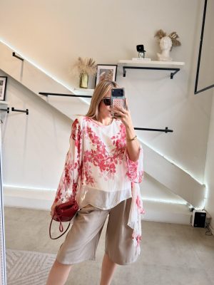 BLUSA WHITE RED SEDA