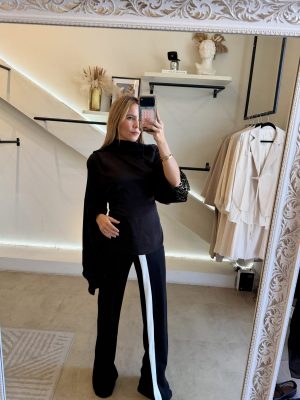 PANTALÓN NEGRO WHITE LINES