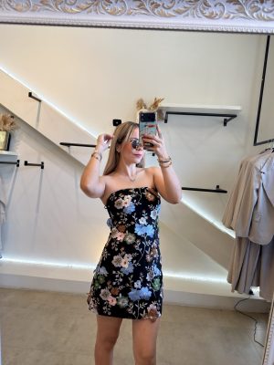 VESTIDO STRAPLESS BLACK