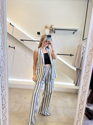 CONJUNTO CHALECO LINES GREY
