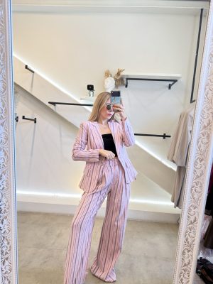 CONJUNTO BLAZER LINES PINK