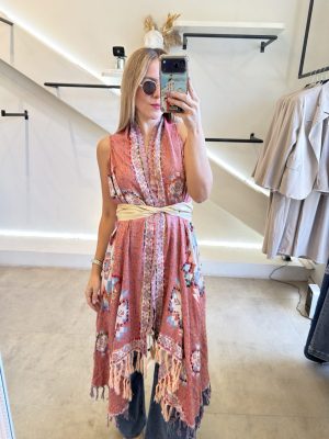 CHALECO BOHO RED