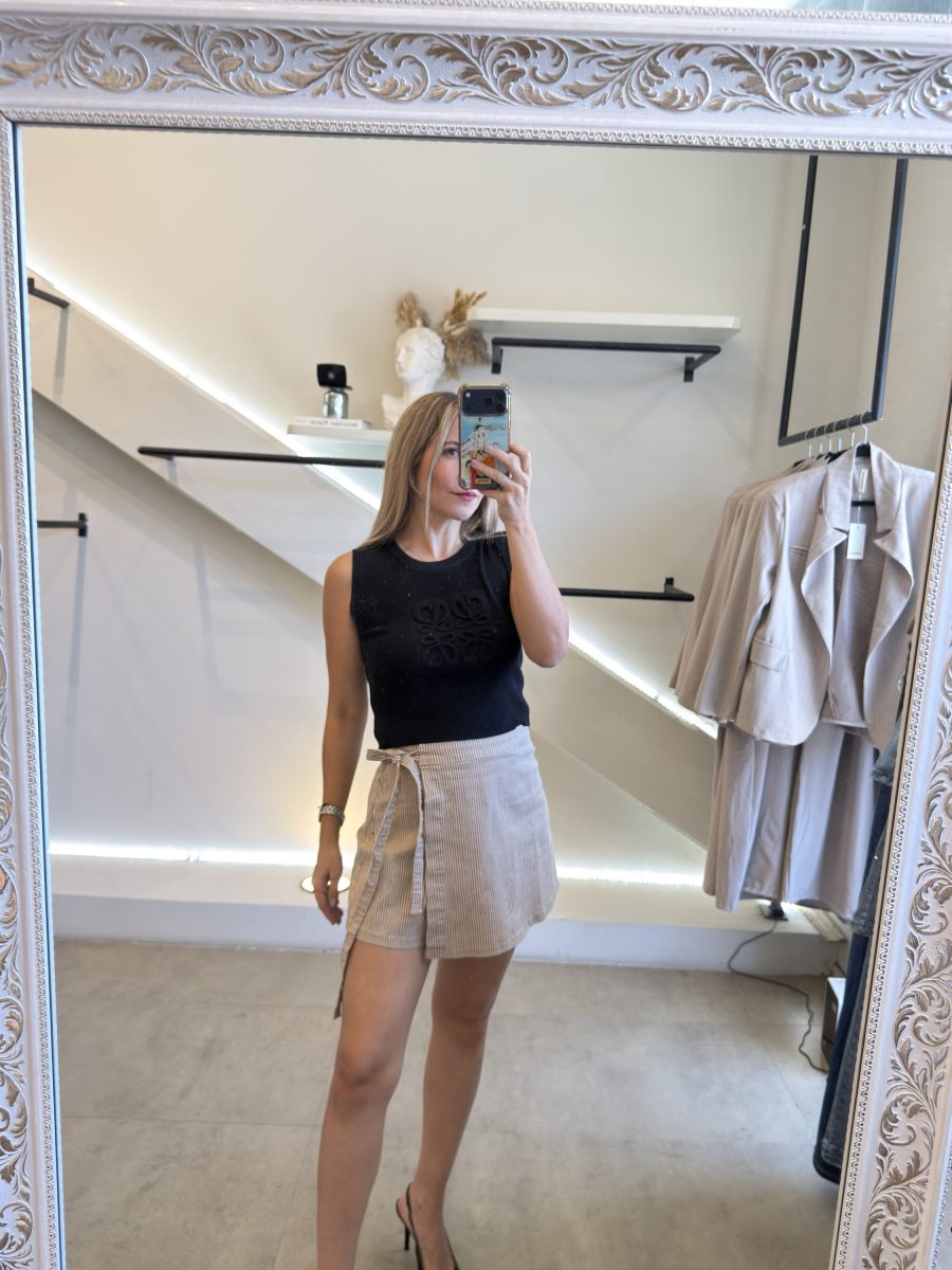SHORT FALDA RAYAS - Imagen 4