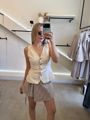 BLUSA CHALECO BEIGE