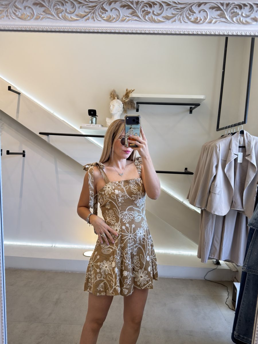ROMPER KHAKI BORDADO - Imagen 2