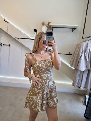 ROMPER KHAKI BORDADO
