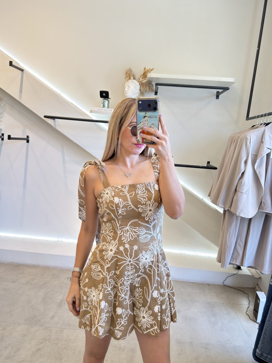 ROMPER KHAKI BORDADO - Imagen 5