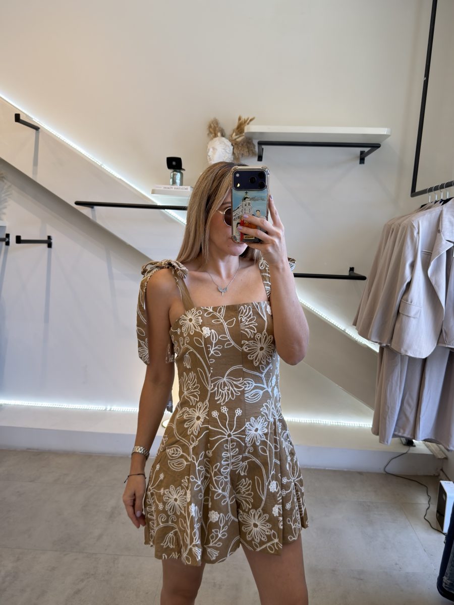 ROMPER KHAKI BORDADO - Imagen 3