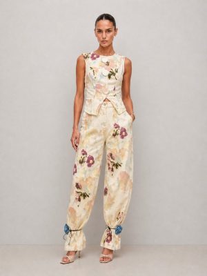 PANTALÓN DENIM FLORES