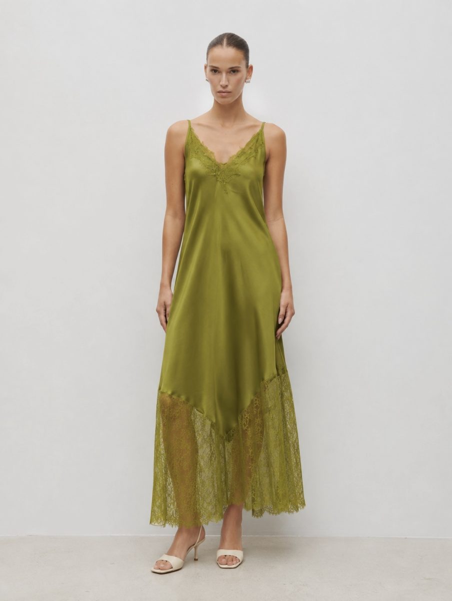 VESTIDO SEVILLA ENCAJE GREEN