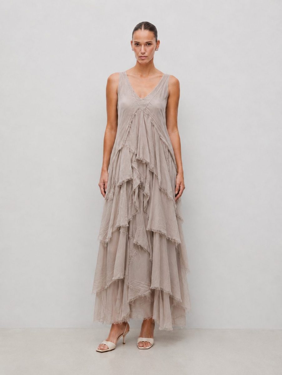 VESTIDO ARENA SEDA OLAN