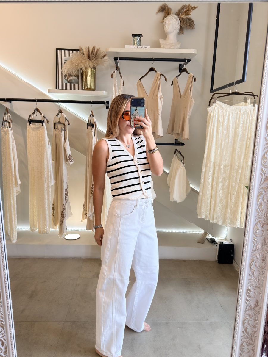 BLUSA CHALECO MILAN WHITE - Imagen 2