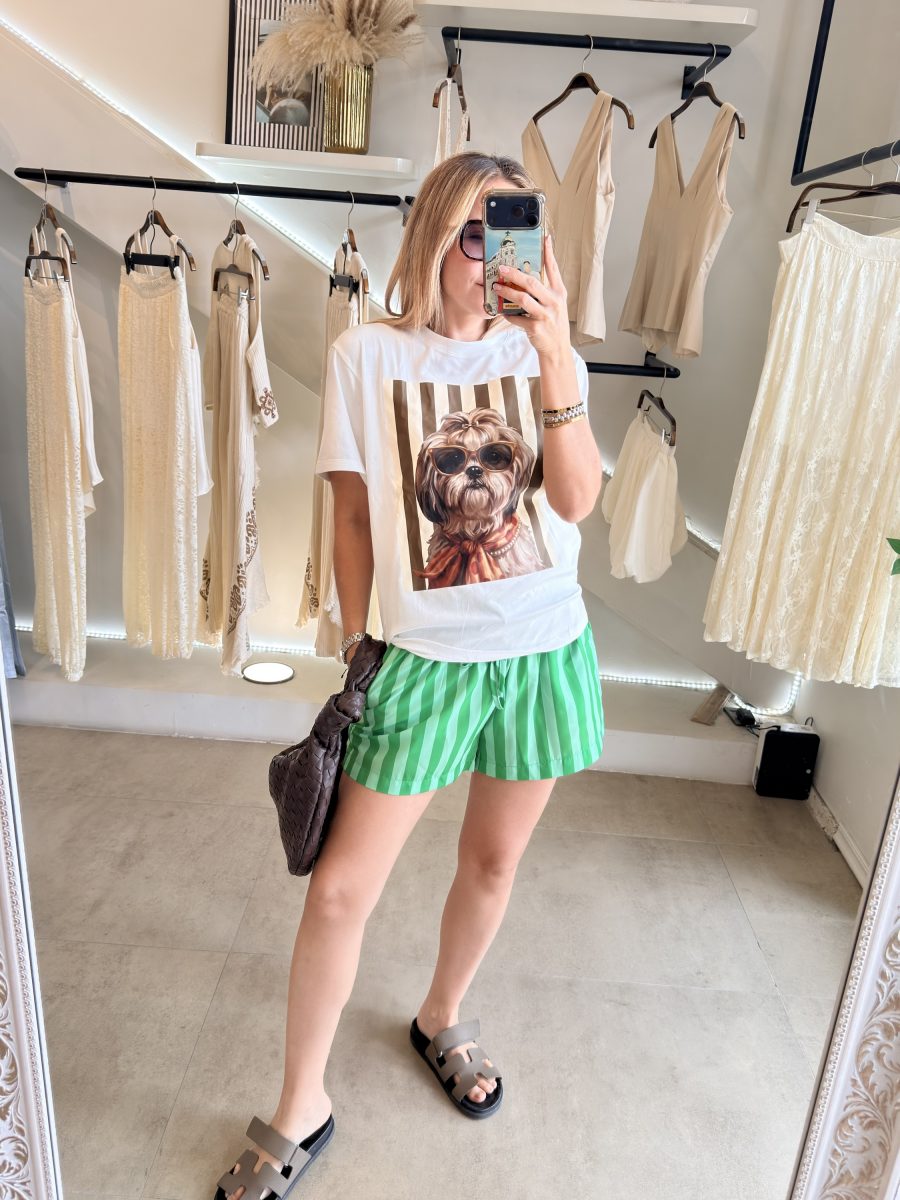 SHORT RAYAS GREEN - Imagen 3