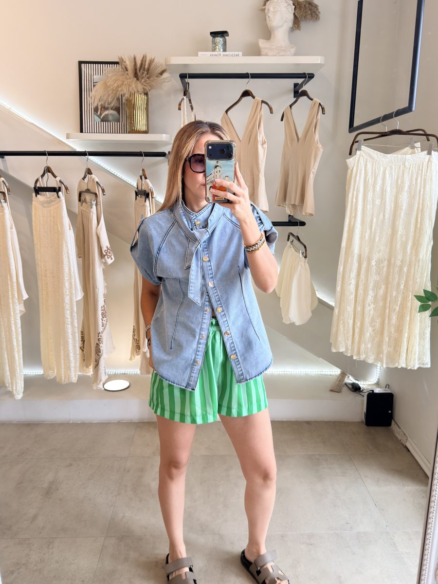 SHORT RAYAS GREEN - Imagen 5