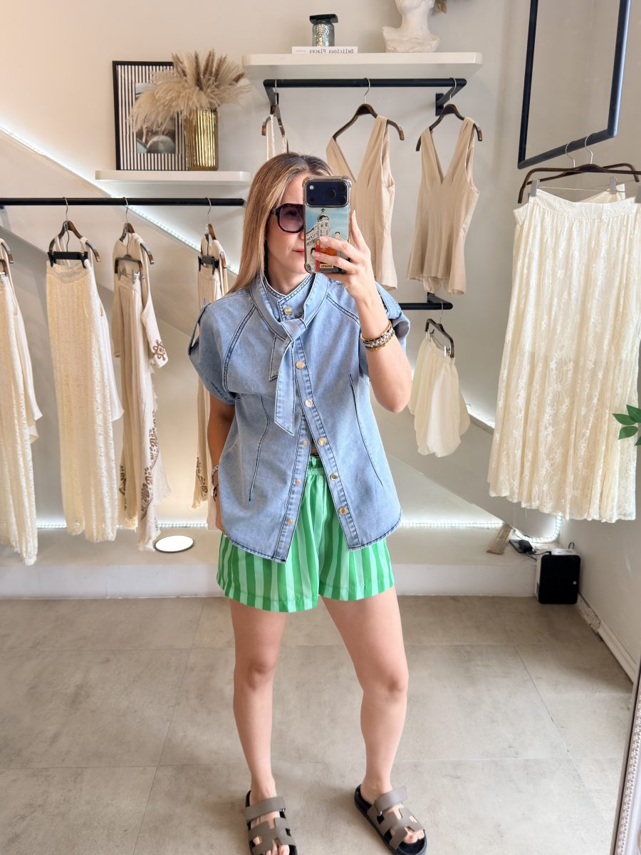 SHORT RAYAS GREEN - Imagen 7
