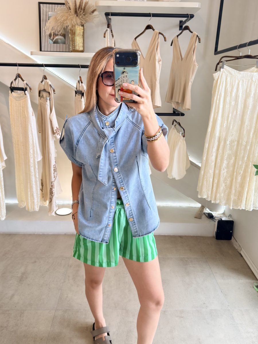 SHORT RAYAS GREEN - Imagen 6