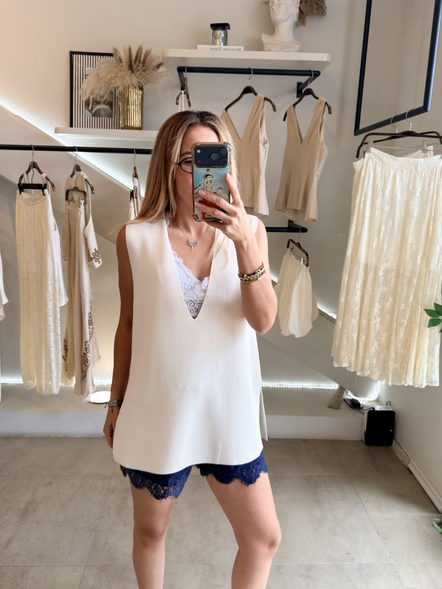 BLUSA CHALECO WHITE - Imagen 11